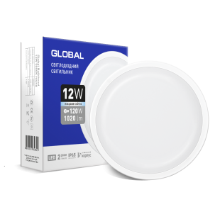 Антивандальный светильник GLOBAL 12W 5000K (IP65) для ЖКХ круг