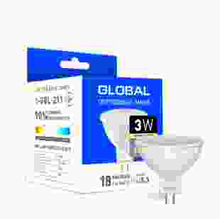 Светодиодная лампа Global MR16 3W теплый свет GU5.3