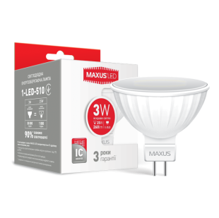 LED лампа MAXUS MR16 3W яркий свет GU5.3 AP (1-LED-510)