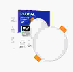 Точечный врезной-накладной LED-светильник GLOBAL SP 2in1 9W, 4100K (круг)