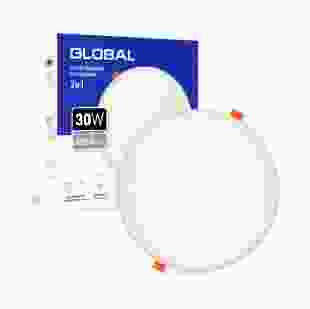 Точечный врезной-накладной LED-светильник GLOBAL SP 2in1 30W, 4100K (круг)