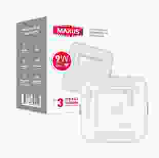 Умный светильник MAXUS 3-step 9W (сменные яркость и тон) квадрат