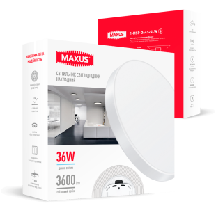 Светильник светодиодный накладной 1-MSP-3641-SLW MAXUS 36W