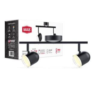 Спотовый светильник MAXUS MSL-01C 2x4W 4100K черный