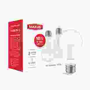 Лампа светодиодная MAXUS A60 10W 4100K 220V E27 (2шт)