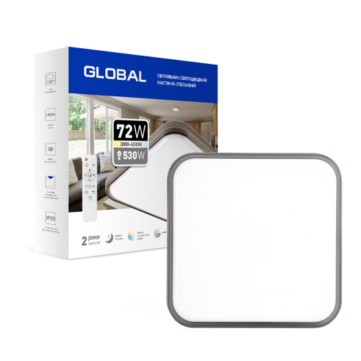 Функціональний настінно-стельовий світильник GLOBAL Functional Light 72W 3000-6500K 02-S