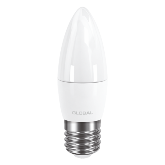 LED лампа GLOBAL C37 CL-F 5W яркий свет E27 (1-GBL-132)
