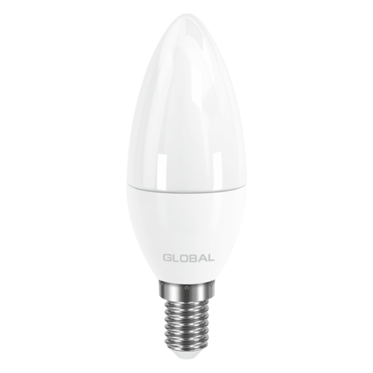 LED лампа GLOBAL C37 CL-F 5W яркий свет 220V E14 (1-GBL-134-02)