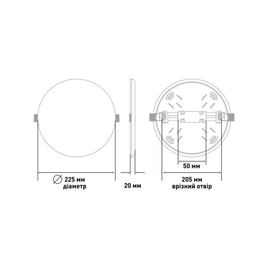 Точечный врезной-накладной LED-светильник GLOBAL SP 2in1 30W, 4100K (круг)