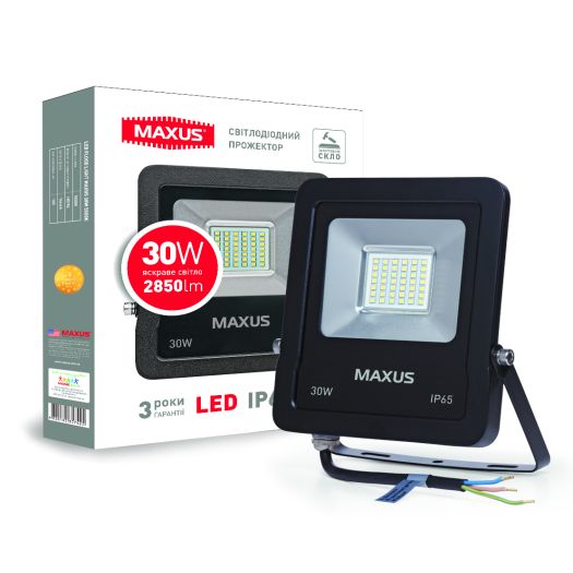Светодиодный прожектор MAXUS 30W, 5000K