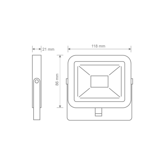 Світлодіодний прожектор MAXUS FL-01 10W, 5000K
