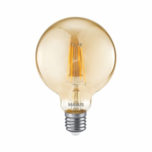 Лампа светодиодная филаментная MAXUS G95 FM 7W 2700K 220V E27 Golden
