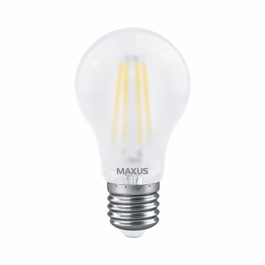 Лампа светодиодная филаментная MAXUS A60 FM 8W 4100K 220V E27 Frosted