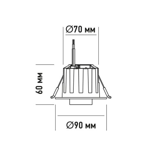 Светодиодный светильник точечный врезной поворотный 1-MRD-6W-WHC Maxus Downlight 6W 3CCT White