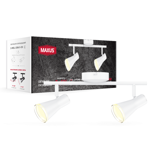 Спотовый светильник MAXUS MSL-02C 2x4W 4100K белый