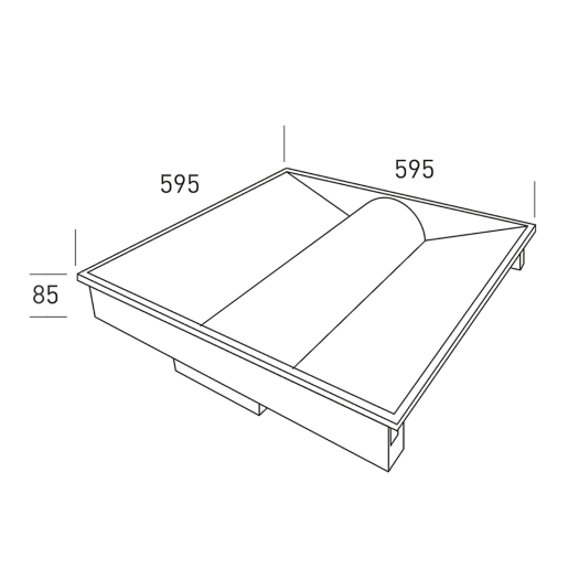 Встраиваемый светильник MAXUS LED TROFFER 595x595 40W нейтральный свет