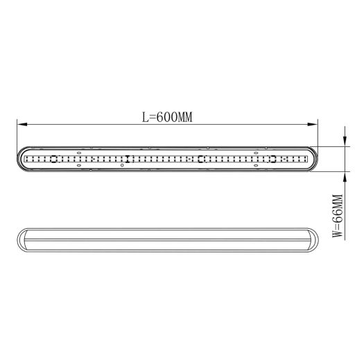 Лінійний світильник Maxus assistance LINE BASIC PL 600mm 20W 5000K IP65 Gray