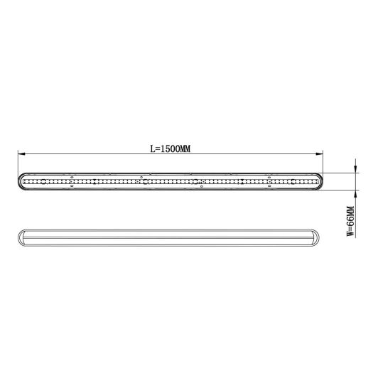 Линейный светильник Maxus assistance LINE BASIC PL 15-505 IP65 Gray