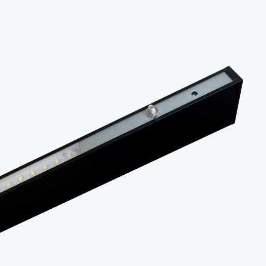 Подвесной линейный LED-светильник Maxus assistance Line Slim Pro 40W 80Ra 4000K 900mm PJ140B UpDown IP20 Black linkable