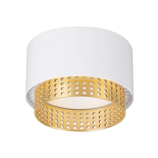 Світильник точковий накладний-врізний без лампи MAXUS Design Downlight Base GX53 White Golden 2in1